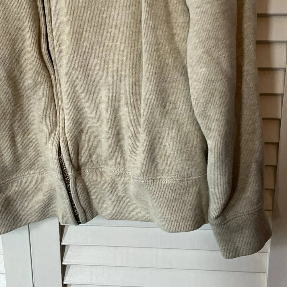 Polo Ralph Lauren XL men full zip knit jacket oatmeal